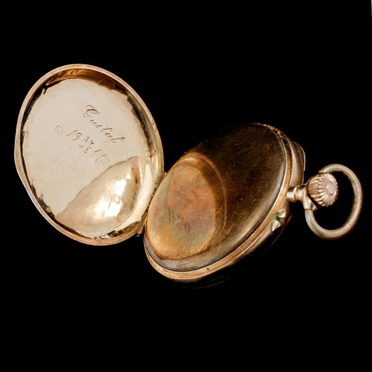 FICKUR, 14k, tidigt 1900-tal. Vikt ca 29 g.