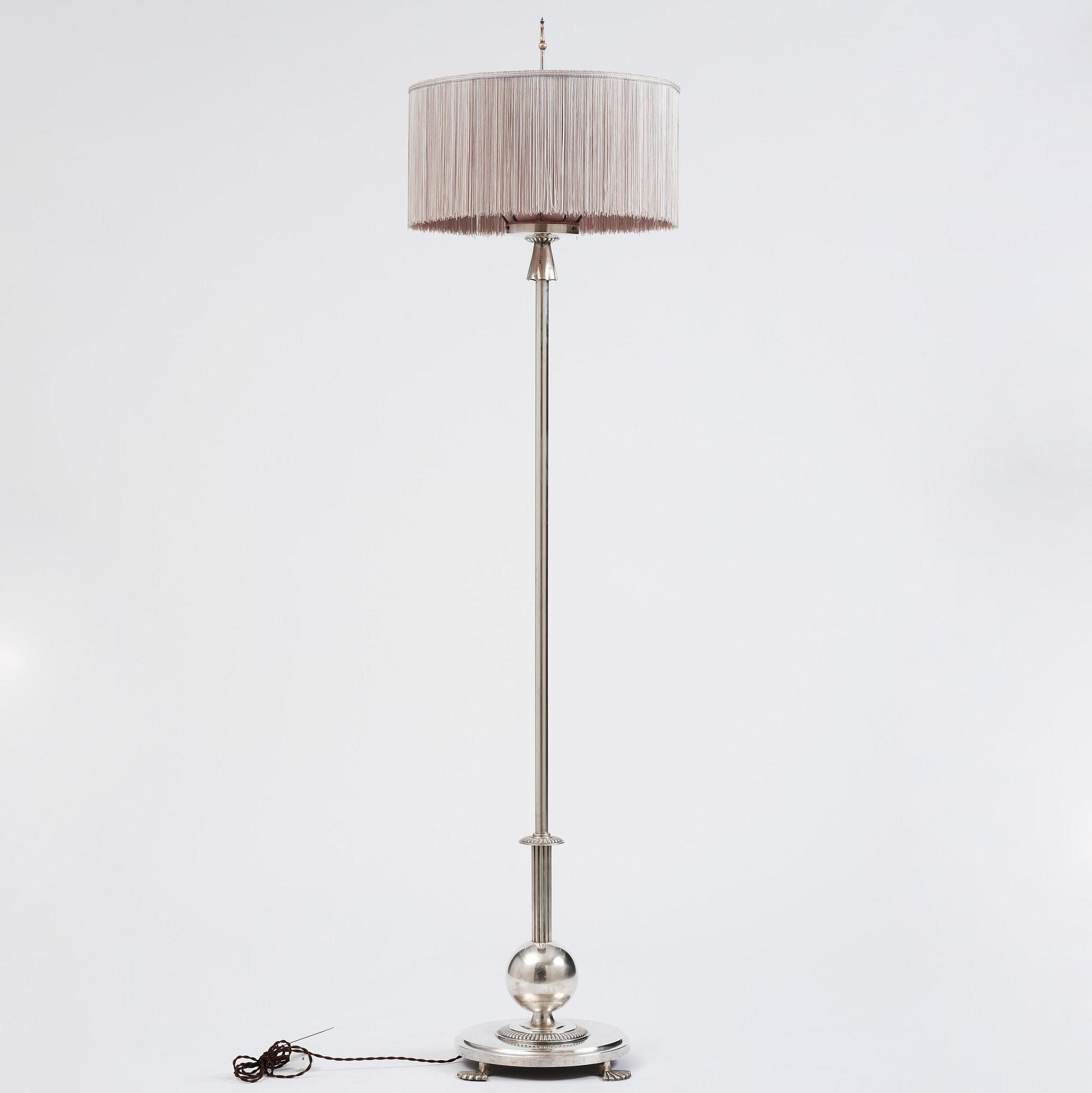 Elis Bergh, a Swedish Grace floor lamp, C.G. Hallberg, Stockholm, 1920s.