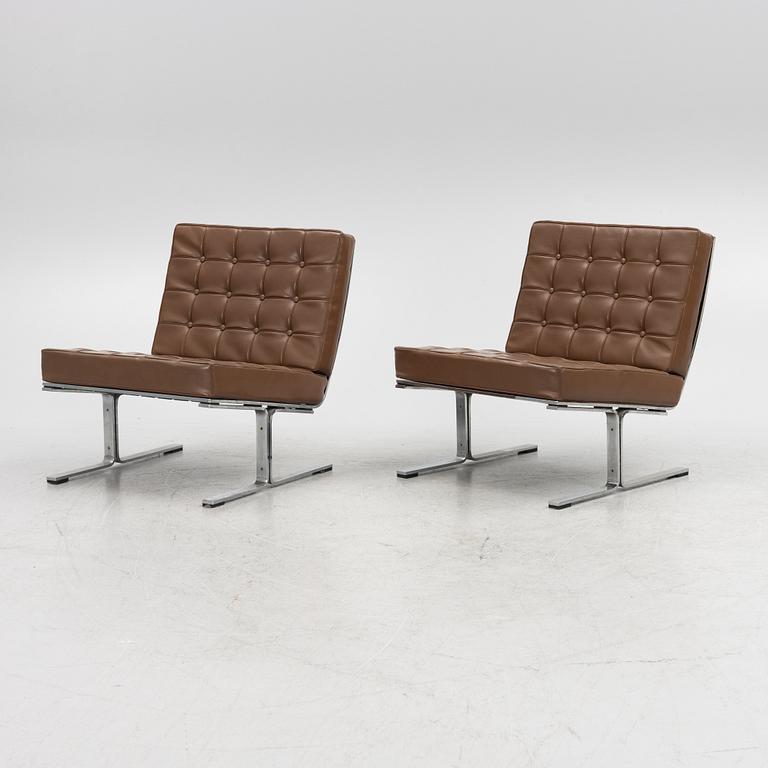 Karl Erik Ekselius, armchairs, a pair, "F60", for JOC möbler, Vetlanda, 1970s.