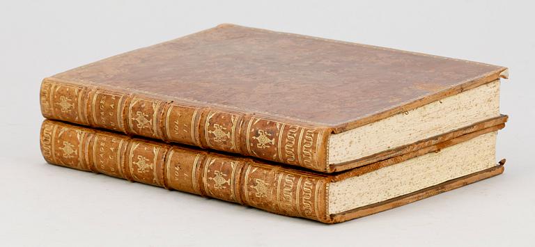 BOK, 2 vol, "Voyage au Cap de Bonne-Espérance et Autour du Monde avec le Capitaine Cook..." av Anders Sparrman, Paris 1787.