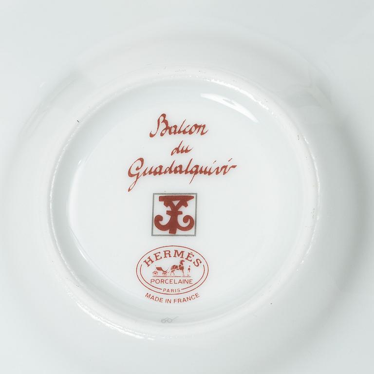 Hermès, Cup with saucer, 2 pcs, porcelain, "Balcon du Guadalquivir".