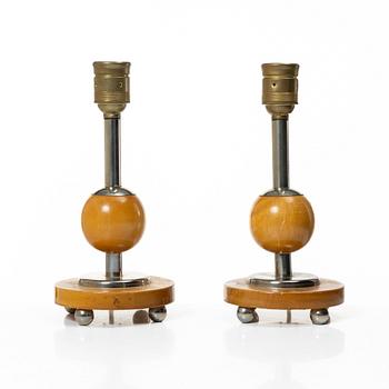 Bordslampor, ett par, Sverige, 1930/40-tal.