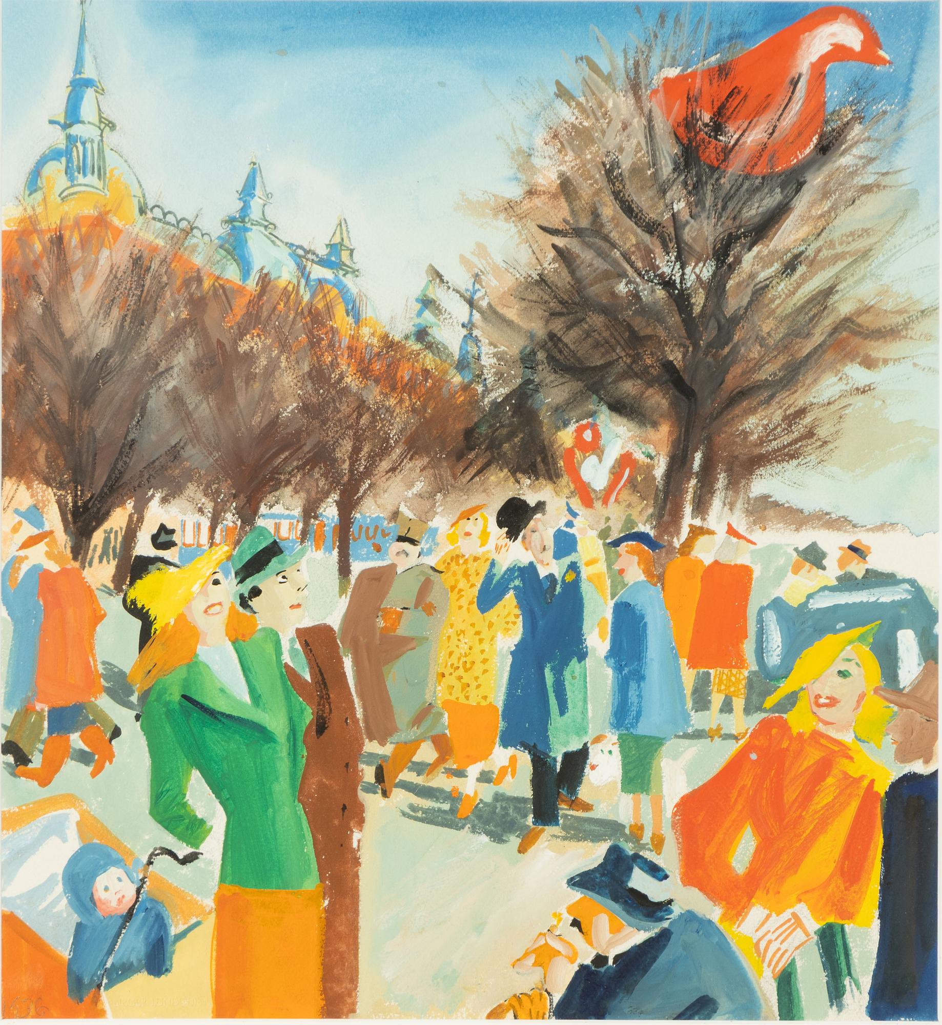 Birger Lundquist, Strollers on Strandvägen.