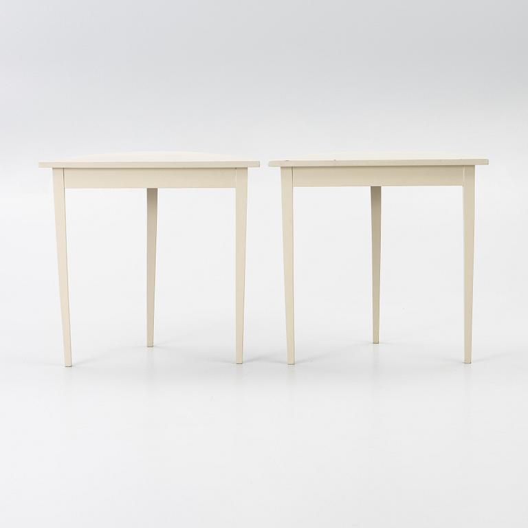 Side tables, a pair, Gustavian style, 19th century.