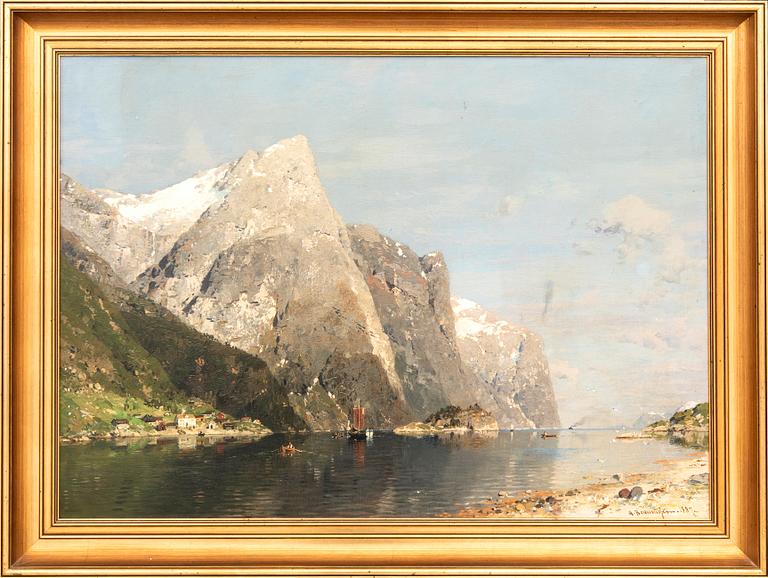 Georg Anton Rasmussen,  oil oncanvas signed and dated 1887.