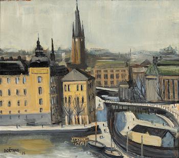 Lars Boëthius, oil on panel, signed and dated -36.