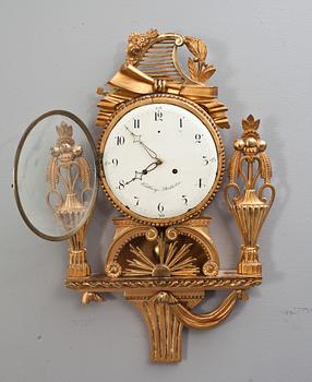 VÄGGPENDYL, Kullberg Stockholm. Sengustavianskt, 1800-talets början.