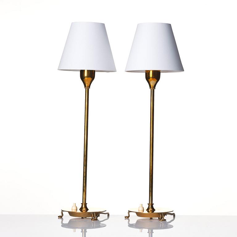 Josef Frank, a pair of table lamps model "2552", Firma Svenskt Tenn, Sweden.