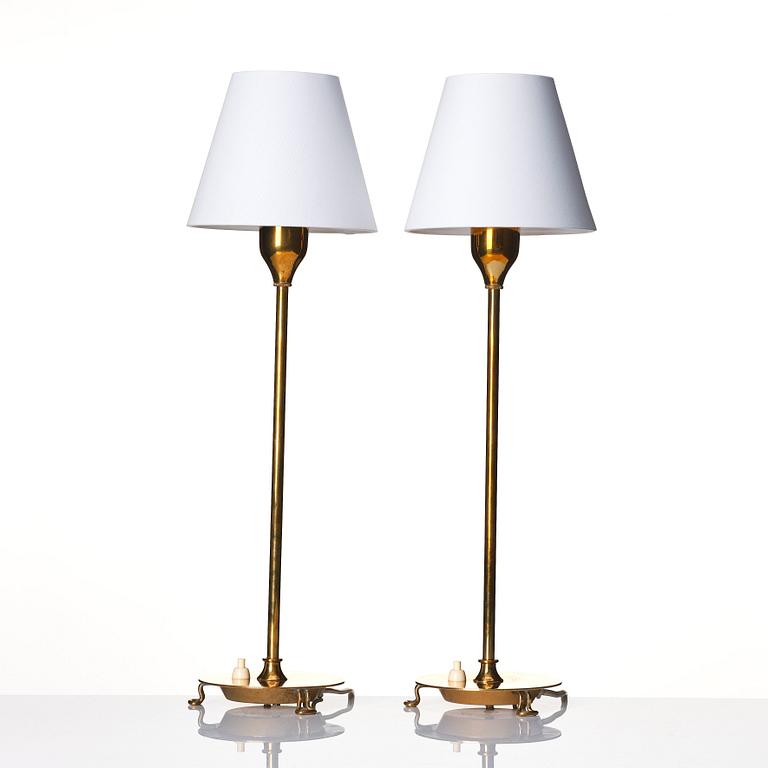 Josef Frank, a pair of table lamps model "2552", Firma Svenskt Tenn, Sweden.