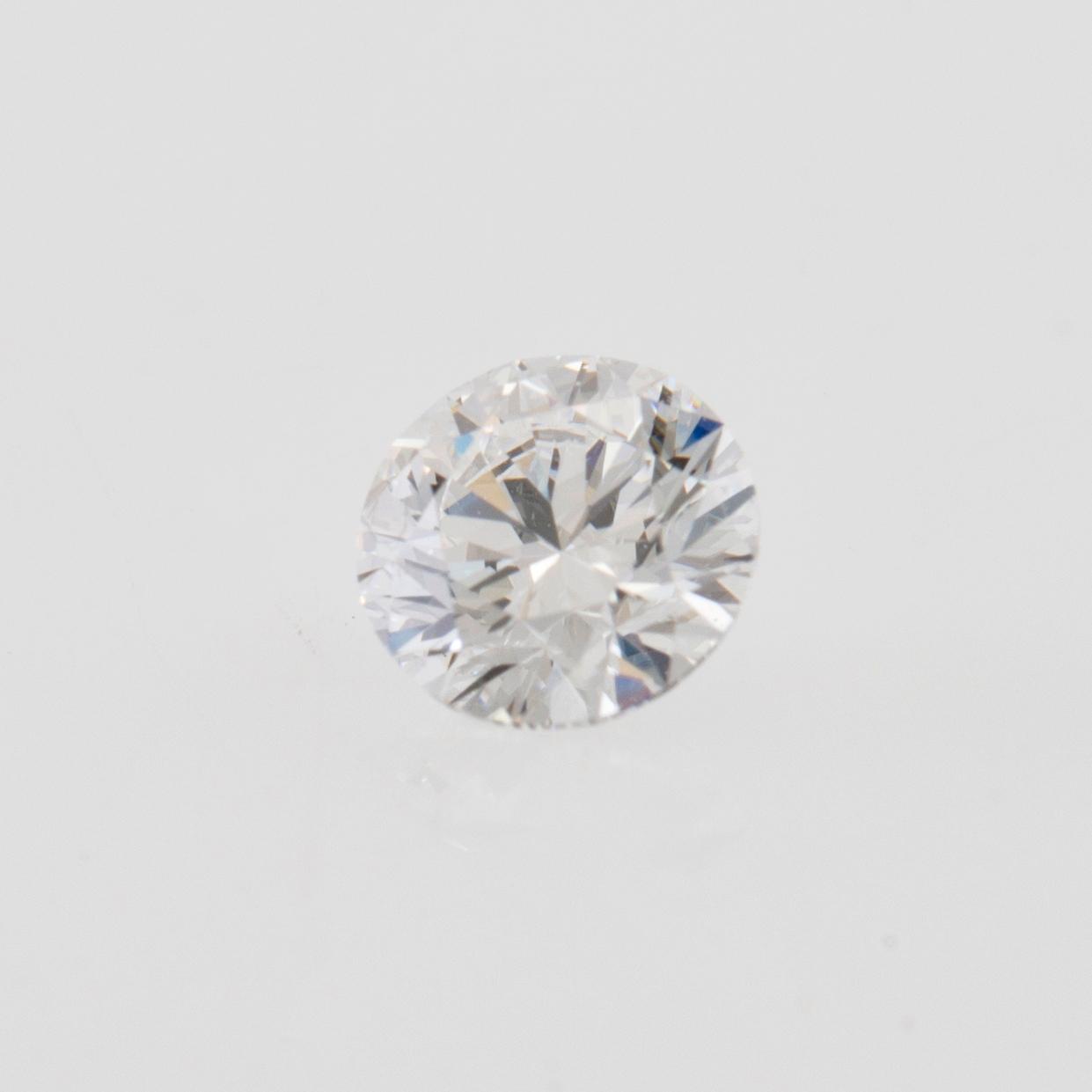GIA certified round brilliant-cut diamond approx. 0.71 ct D/VVS2.