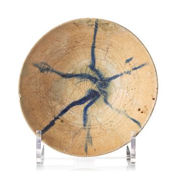 397. A glazed Kashan pottery bowl, Persia, around 1200 AD.