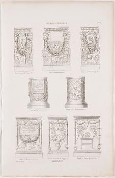 PIERRE BOUILLON, Kopparstick, 2 st, 1800-talets första fjärdedel.