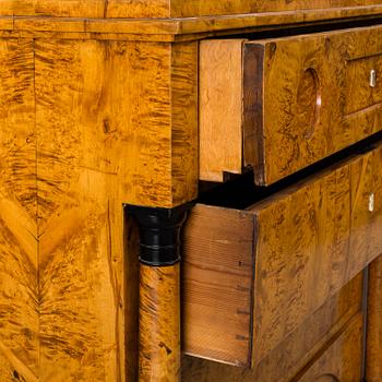 A swedish biedermeier chest of drawers. First half of the 19th century.