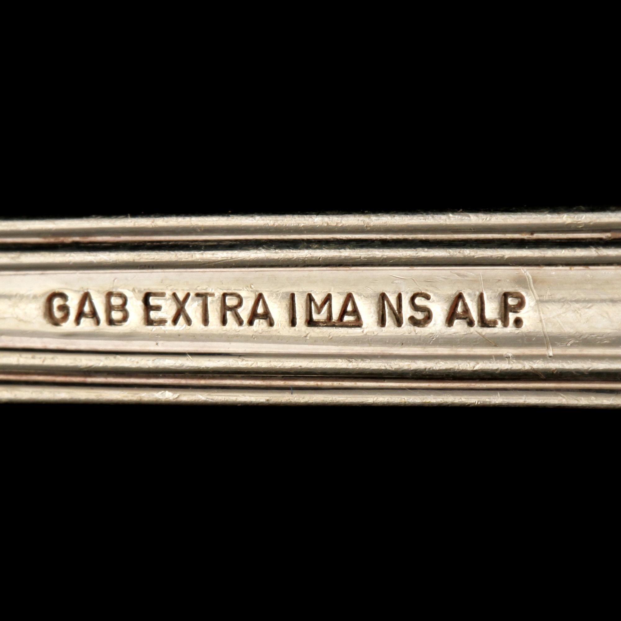 BESTICKSERVIS, 47 delar, nysilver, modell Olga, GAB, 1900-talets andra hälft.