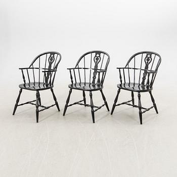 Chairs, 6 + 2, Windsor model, Gemla.