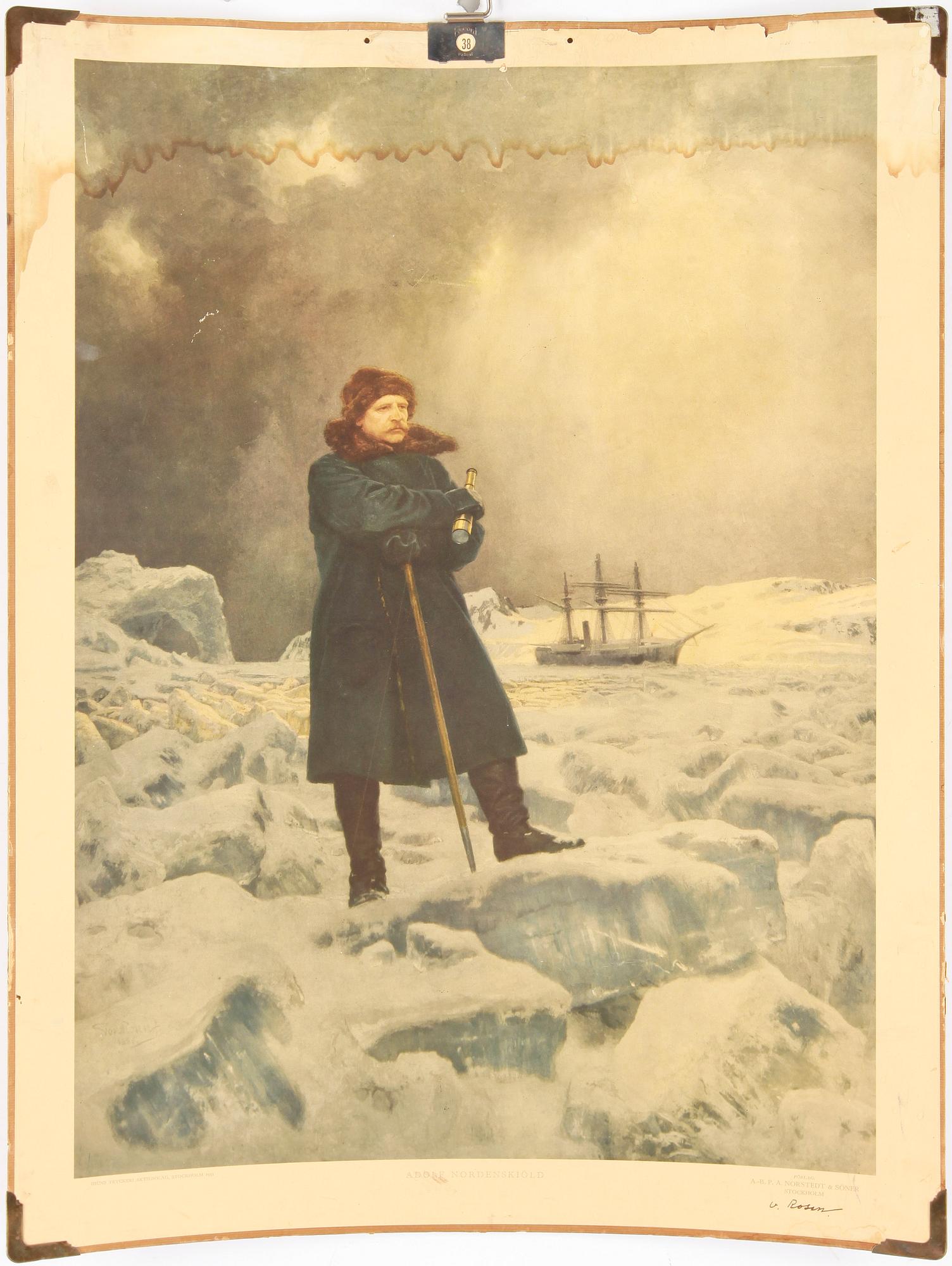 SKOLPLANSCHER, 5 st, 1900-tal, bl a motiv på uppdrag av Nils Asplund och Henriette Sjöberg.