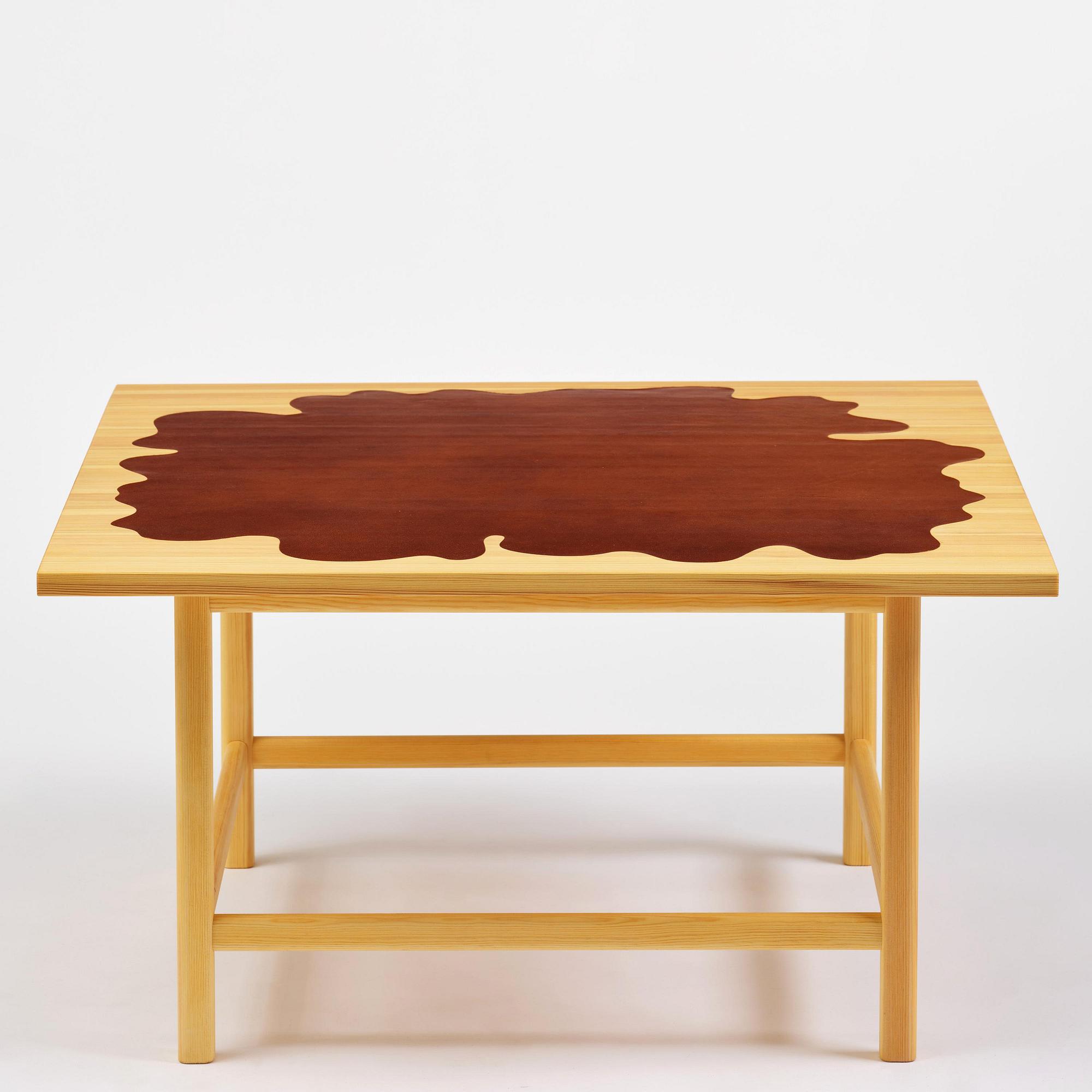 Mathieu Gustafsson, a prototype coffee table, "Slab", executed by cabinetmaker Markus Karlbom, Burhult, 2024.