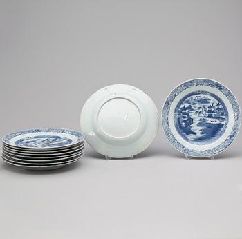 TALLRIKAR, 10 st, porslin, Kina, Qianlong (1736-95).