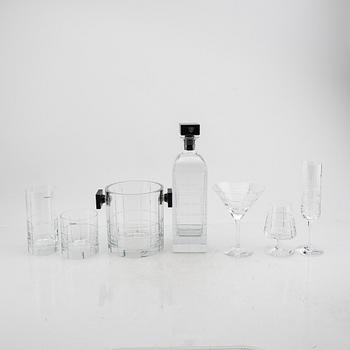 Jan Johansson, a 32 pcs glass service "Street" from Orrefors later part of the 20th century.