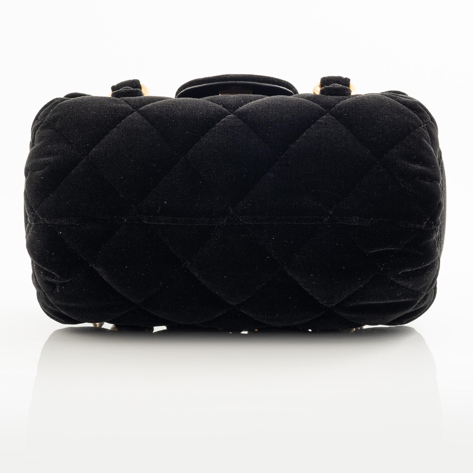 Chanel, A Black velvet Bag.