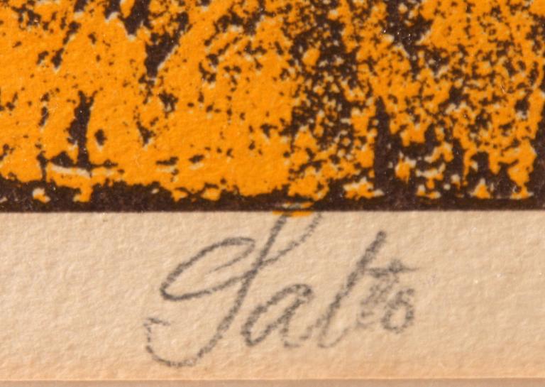 AXEL SALTO, träsnitt, sign, 197/600.