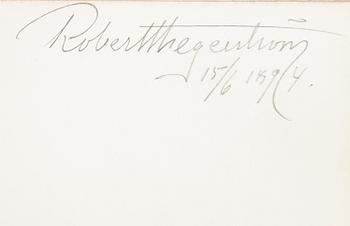 ROBERT THEGERSTRÖM, skissbok med 65 blad. Signerad och daterad 15/6 1894.