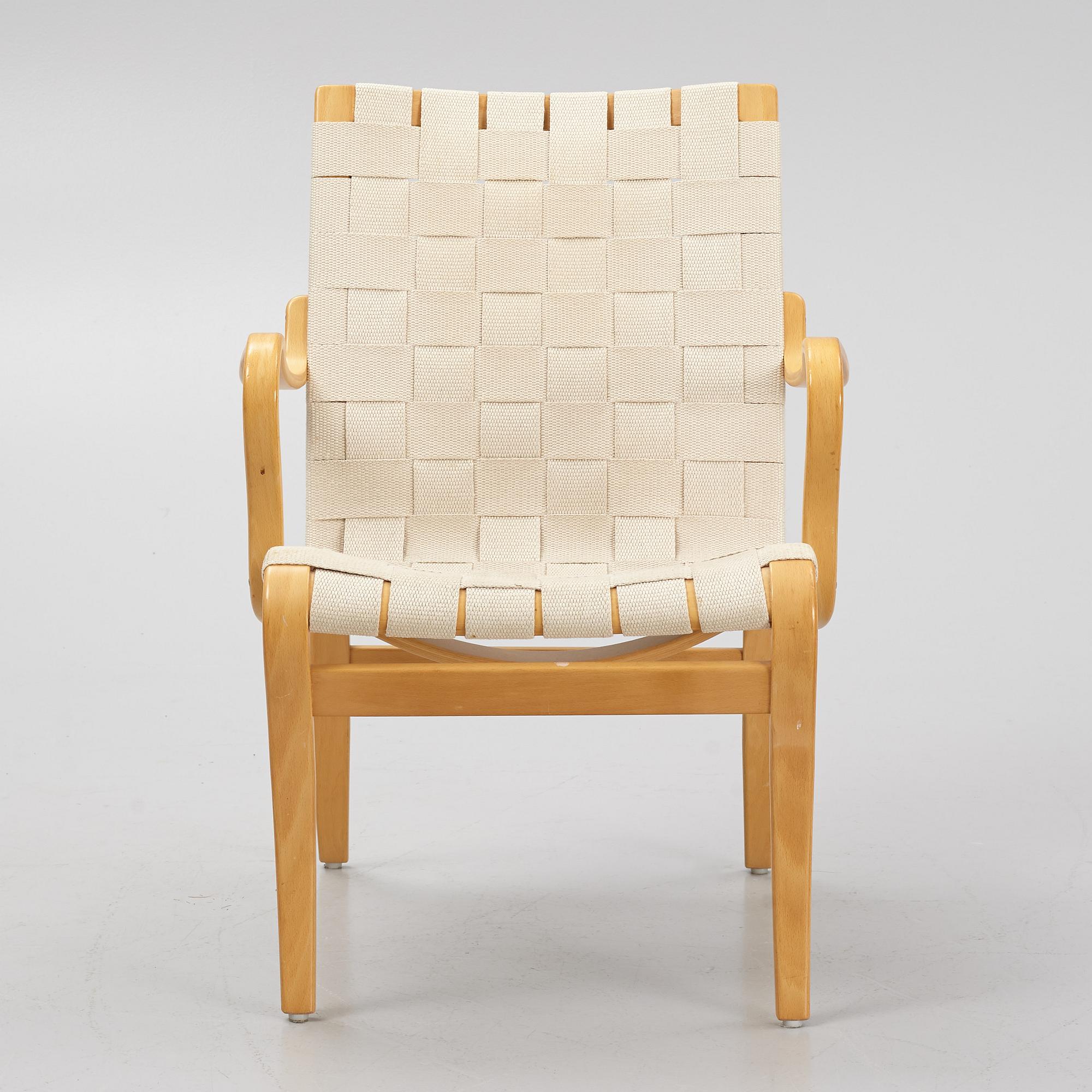 Bruno Mathsson, a 'Mina' armchair, Bruno Mathsson International, Värnamo 1992.
