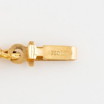 Two necklaces, cultured freshwater pearls, clasp 18K gold.