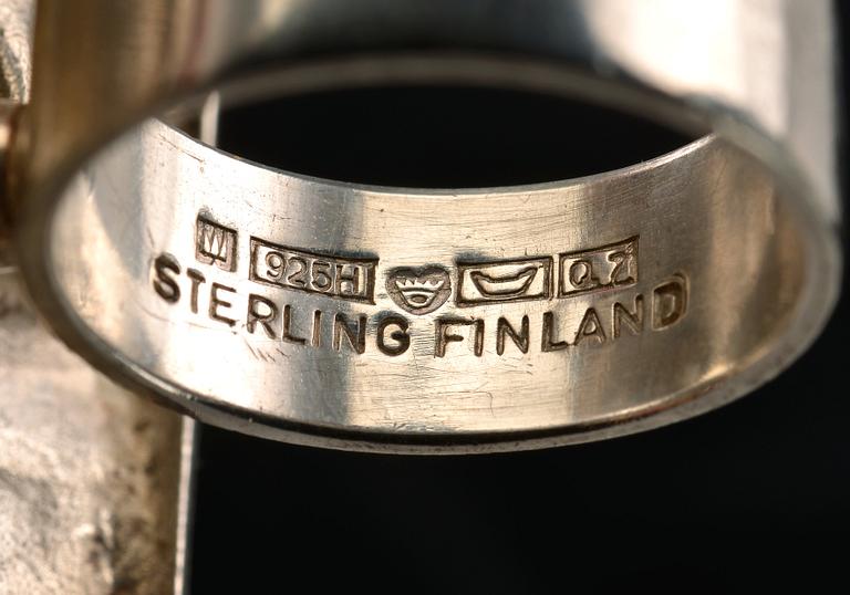 Björn Weckström, A RING, silver, "Plasmak" Lapponia 1969.