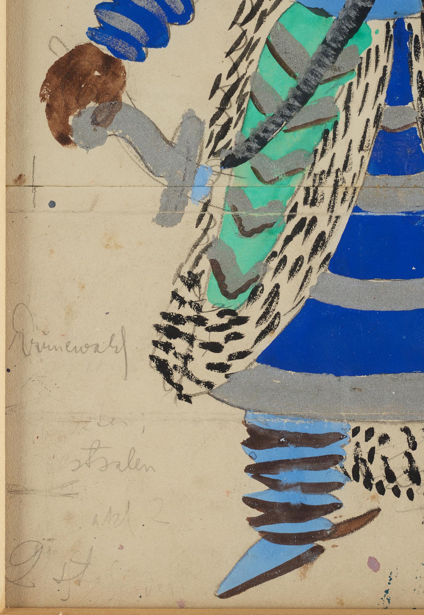 ISAAC GRÜNEWALD, gouache på papper, signerad.