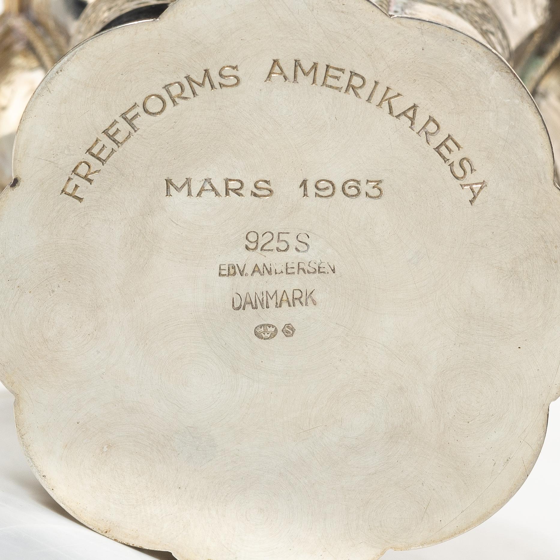 Two Danish silver beakers, including A. Michelsen, Copenhagen, Denmark, Swedish import marks 1966.