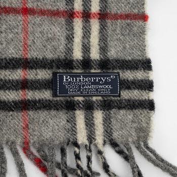 Burberry, two lambswool scarves.