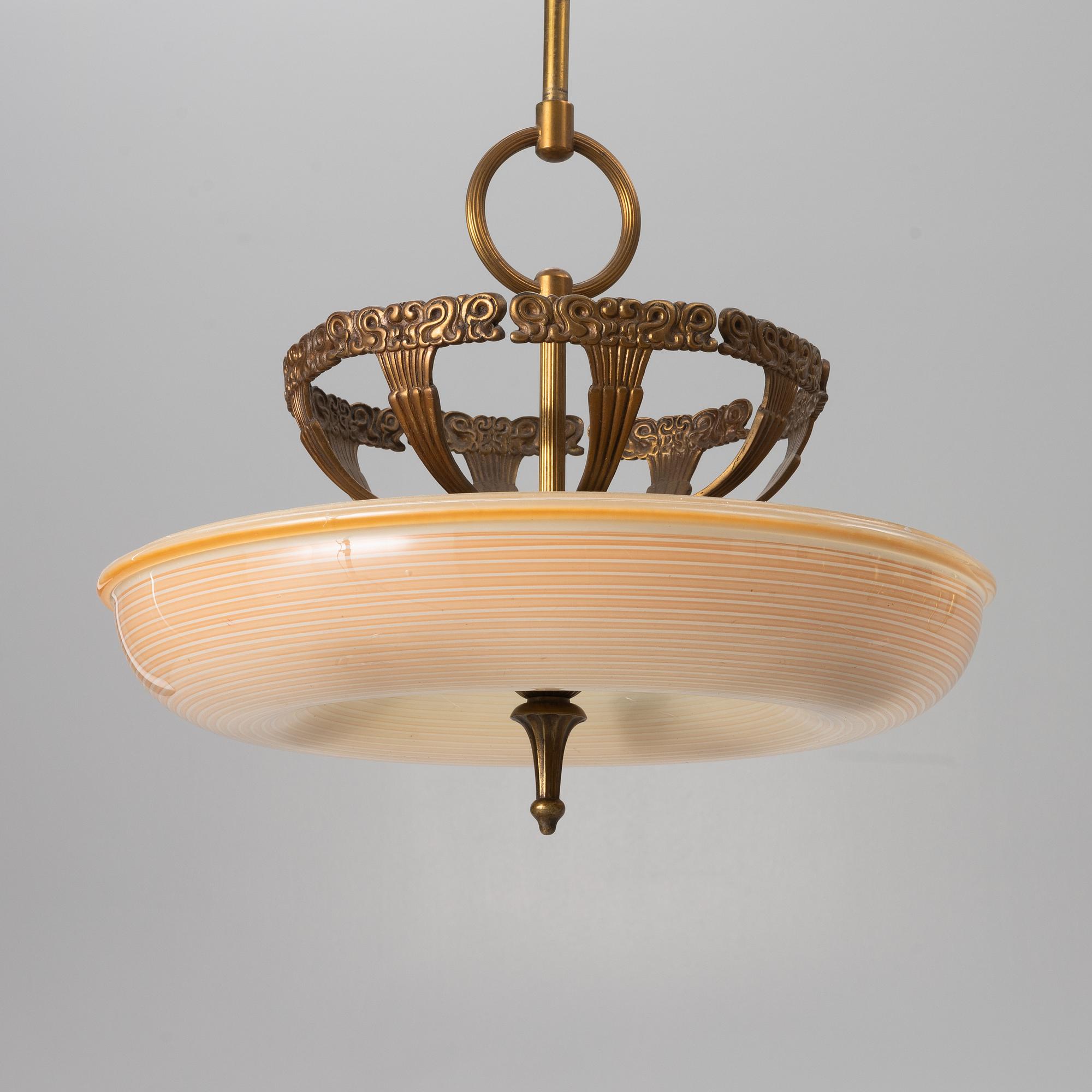 An Art Deco ceiling lamp, 1920s/30s.