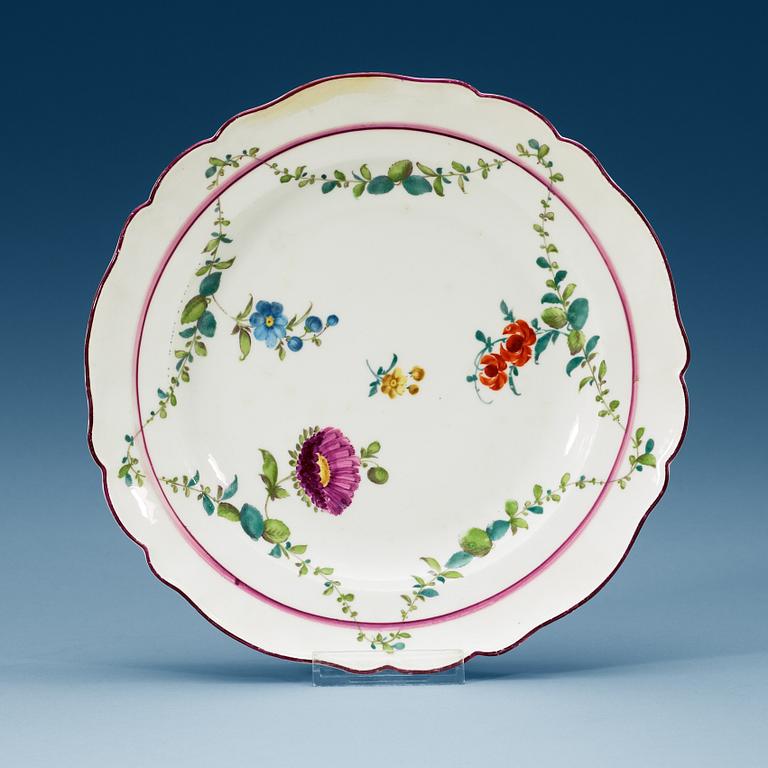 TALLRIKAR, nio stycken, porslin. Meissen, 1700-tal.