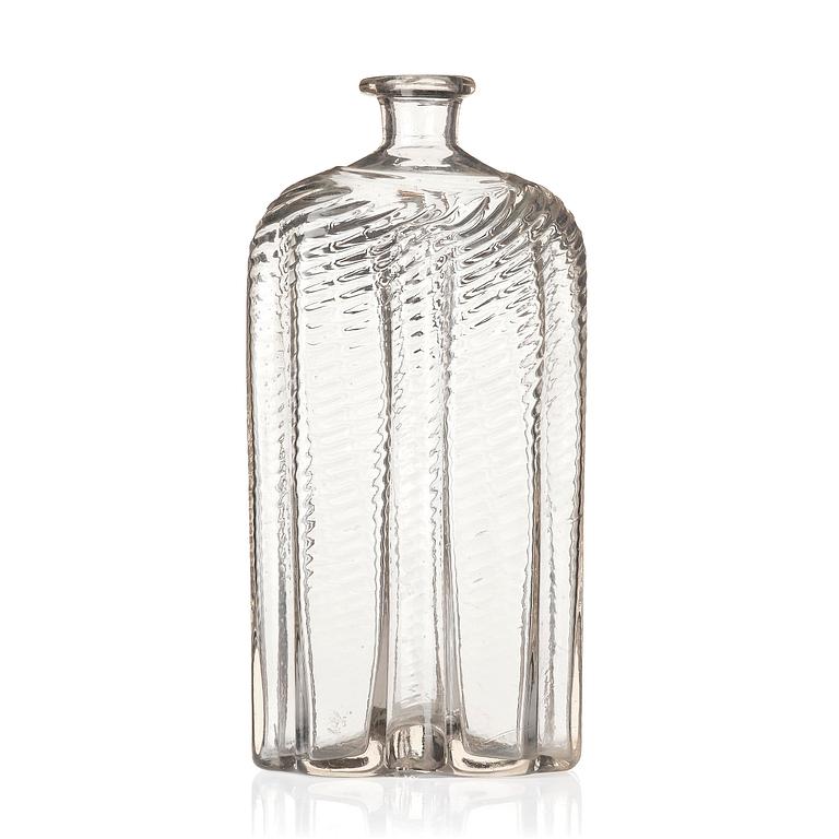 A  Swedish glass bottle, Skånska Glasbruket, 18th century.