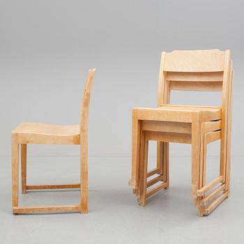 STOLAR, 4 stycken, "Orkesterstolen", Sven Markelius, omkring 1900-talets mitt.