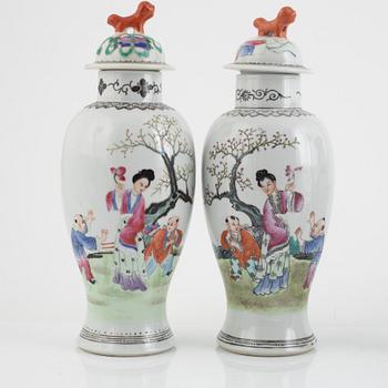Eleven porcelain vases, China, second half of the 20th century.