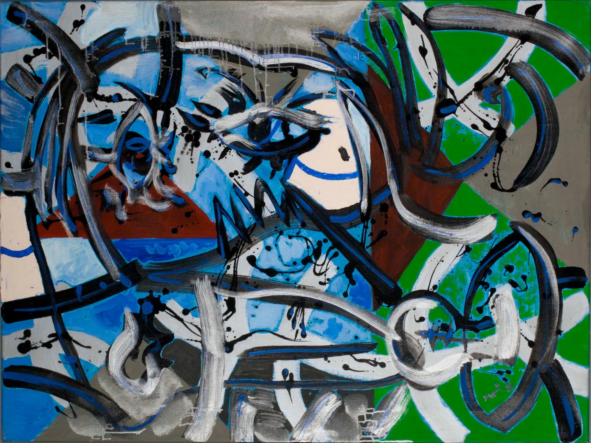 SAMI RINNE, NONSENSE SONG, olja på duk, sign. -02.