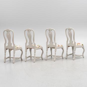 A set of four late Baroque style chairs, late 20th Century.