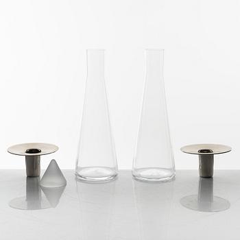 Ingegerd Råman, a group of six glass service parts, Skruf, Sweden.