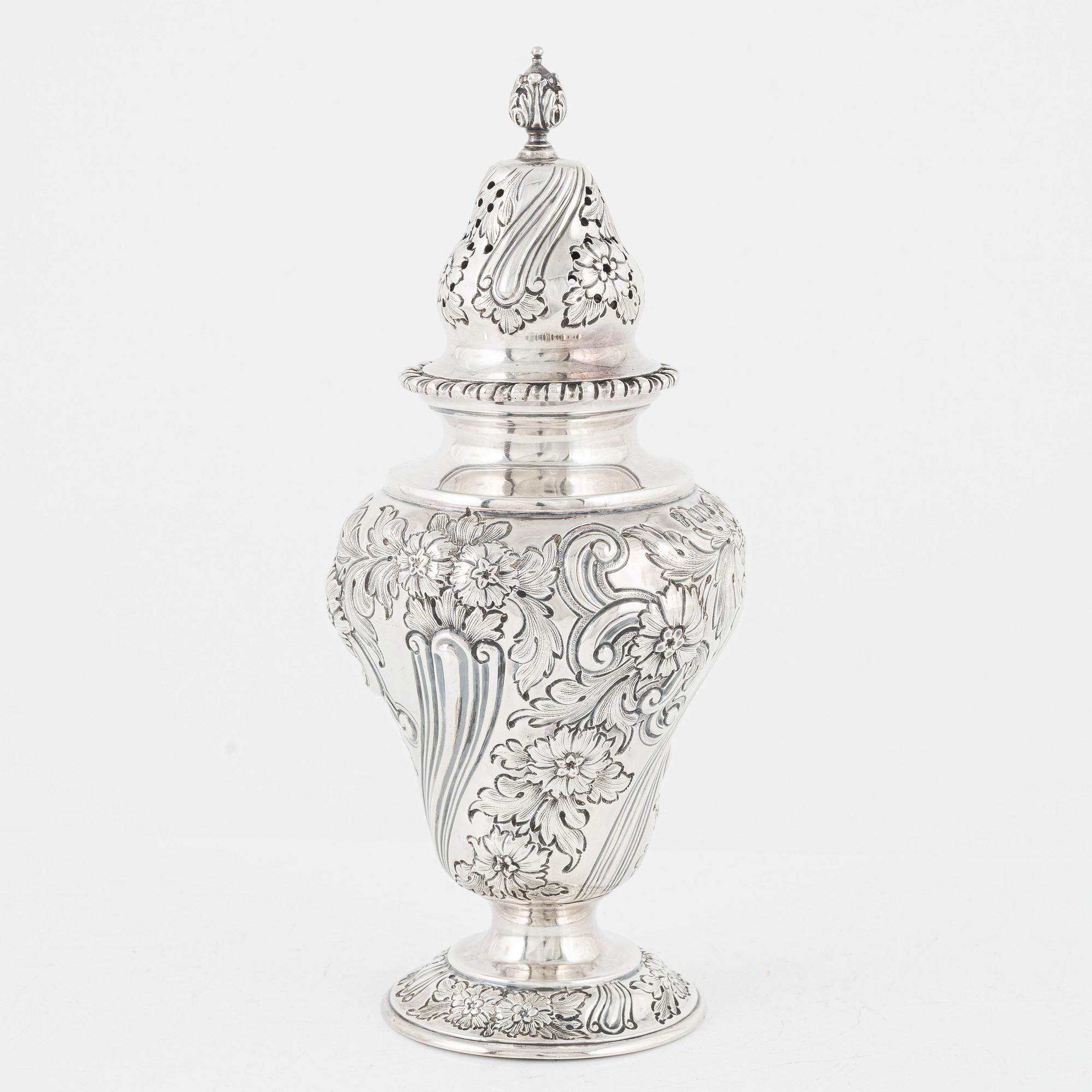 Charles Stuart Harris, sockerruska, silver, London 1902. Nyrokoko.