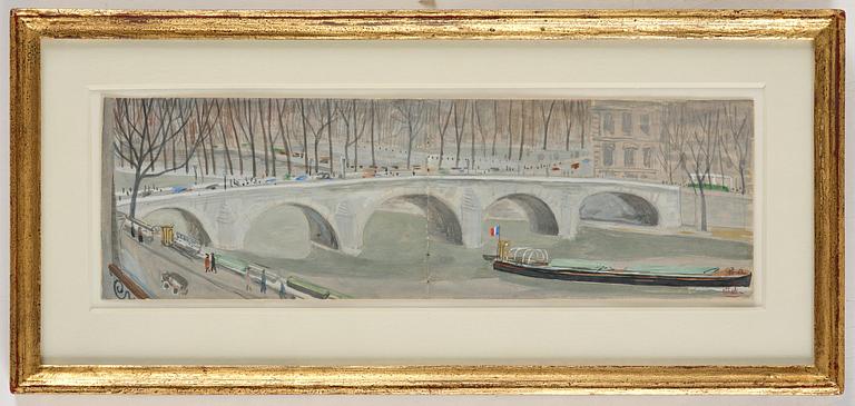 Otte Sköld, Pont Royal over the Seine towards the Tuileries and the Louvre.