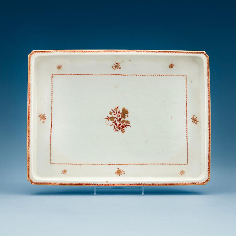 BRICKA, kompaniporslin. Qing dynastin, Jiaqing (1796-1820).