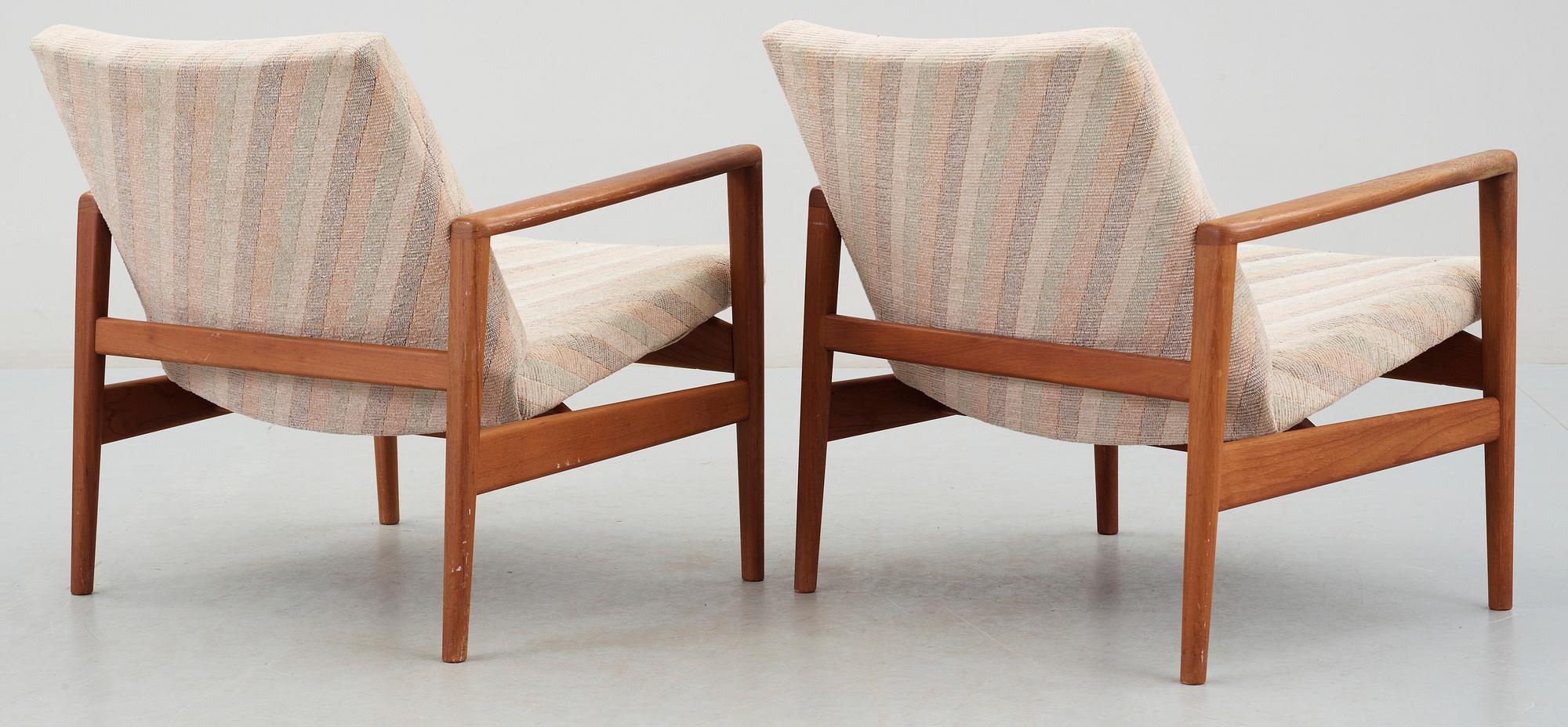 FÅTÖLJER, ett par, 1950/60-tal.