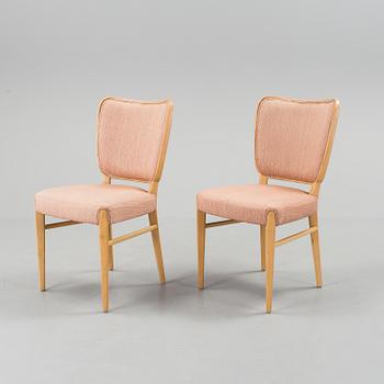 CARL-AXEL ACKING, attributed to. Eight beech chairs from Nordiska Kompaniet, mid 20th Century.