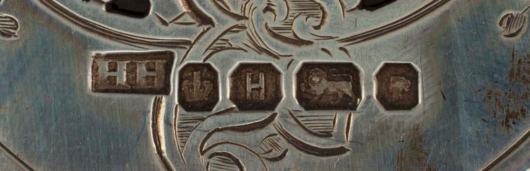 FISKBESTICK, silver och ben, Harrison Bros & Howson, Sheffield, 1875. Tot. vikt ca 323 gr.