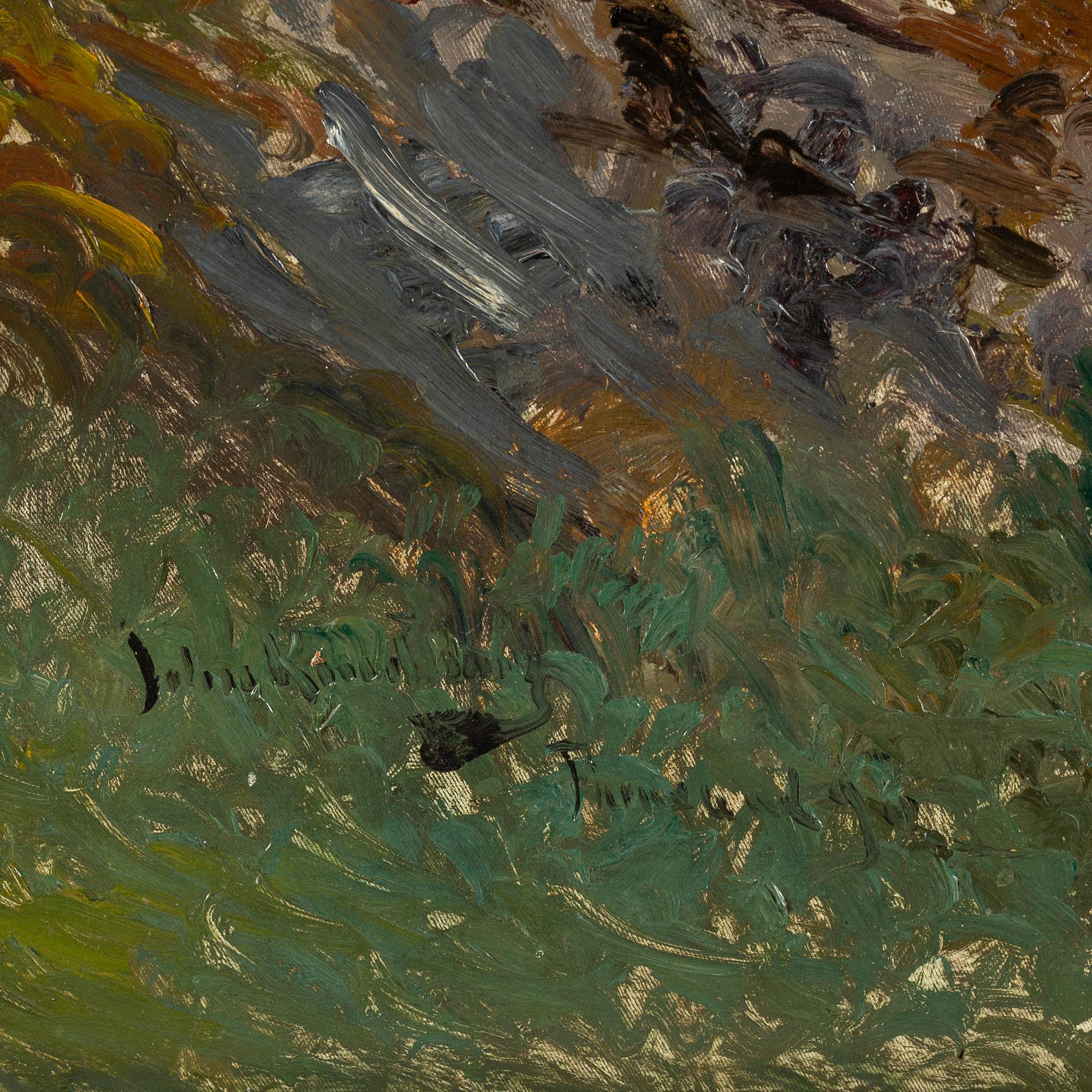 JOHAN KINDBORG, oil on canvas, signed and dated Furusund 1898.