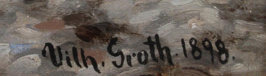 GROTH VILHELM GEORGE, tillskriven, olja på duk, sign.