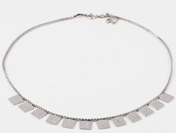 COLLIER, 18K vitguld, importstämplat. Vikt 22 gram.
