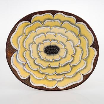 Birger Kaipiainen, a footed 'Florence´ ceramic dish, marked Birger Kaipiainen, Arabia Finland.